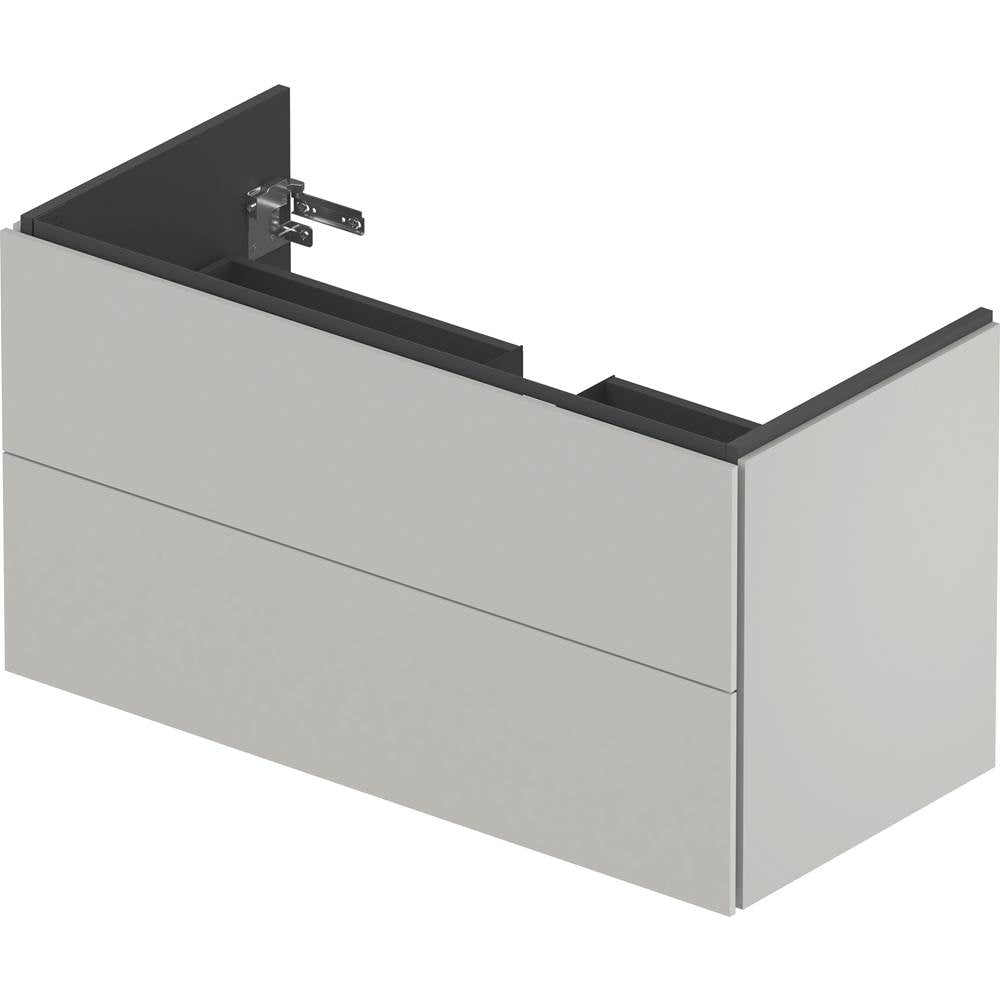 L-Cube Two Drawer Wall-Mount Vanity Unit Concrete Gray