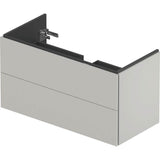 L-Cube Two Drawer Wall-Mount Vanity Unit Concrete Gray