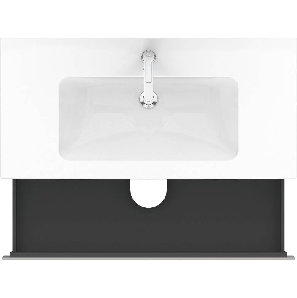 L-Cube Two Drawer Wall-Mount Vanity Unit Concrete Gray