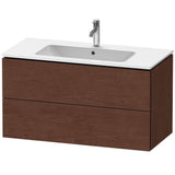 Duravit - L-Cube Two Drawer Wall-Mount Vanity Unit American Walnut - American Walnut