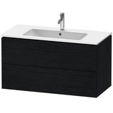 Duravit - L-Cube Two Drawer Wall-Mount Vanity Unit Oak Black - Black Oak