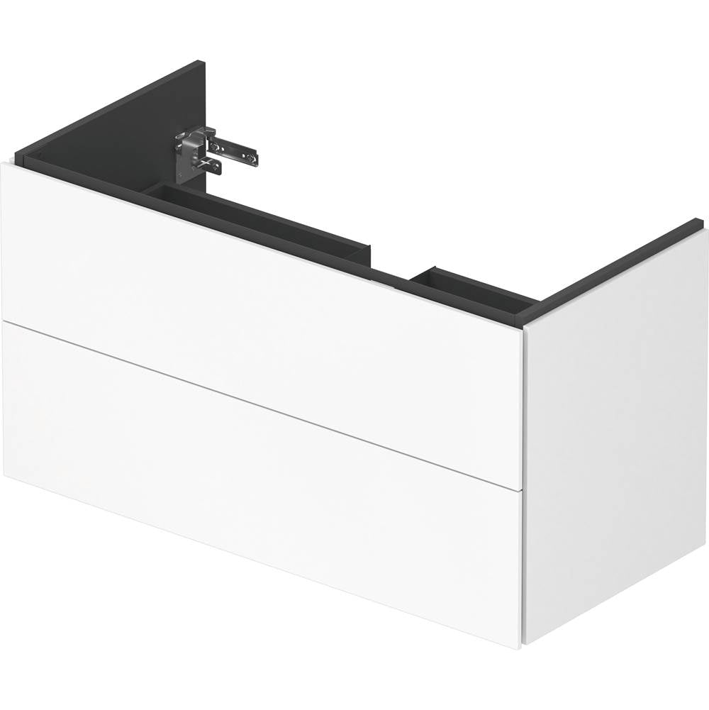 L-Cube Two Drawer Wall-Mount Vanity Unit Concrete Gray