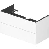 L-Cube Two Drawer Wall-Mount Vanity Unit Concrete Gray