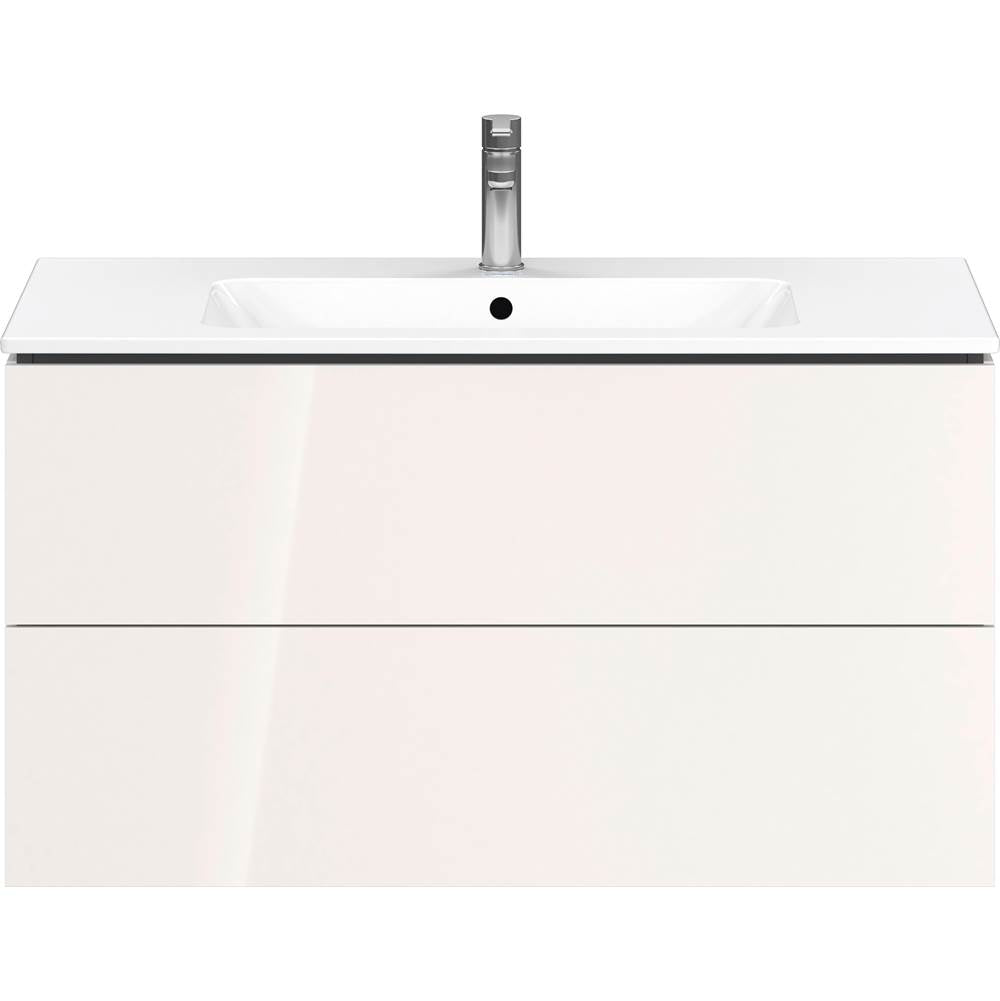L-Cube Two Drawer Wall-Mount Vanity Unit Concrete Gray