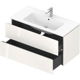 L-Cube Two Drawer Wall-Mount Vanity Unit Concrete Gray