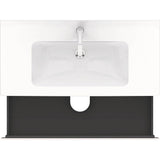L-Cube Two Drawer Wall-Mount Vanity Unit Concrete Gray
