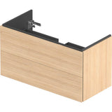 L-Cube Two Drawer Wall-Mount Vanity Unit Concrete Gray
