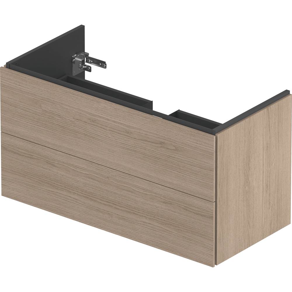 L-Cube Two Drawer Wall-Mount Vanity Unit Concrete Gray