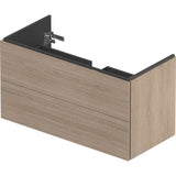 L-Cube Two Drawer Wall-Mount Vanity Unit Concrete Gray