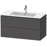 Duravit - L-Cube Two Drawer Wall-Mount Vanity Unit Graphite - Graphite Matte