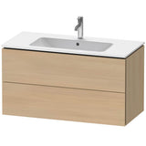 Duravit - L-Cube Two Drawer Wall-Mount Vanity Unit Mediterranean Oak - Mediterranean Oak