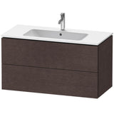 Duravit - L-Cube Two Drawer Wall-Mount Vanity Unit Dark Brushed Oak - Dark Brushed Oak