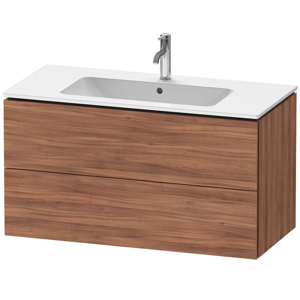 Duravit - L-Cube Two Drawer Wall-Mount Vanity Unit Walnut - Natural Walnut