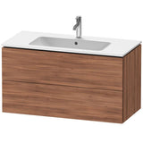 Duravit - L-Cube Two Drawer Wall-Mount Vanity Unit Walnut - Natural Walnut