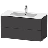 Duravit - L-Cube Two Drawer Wall-Mount Vanity Unit Graphite - Graphite Super Matte