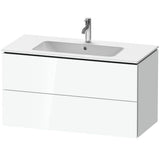 Duravit - L-Cube Two Drawer Wall-Mount Vanity Unit White - White High Gloss