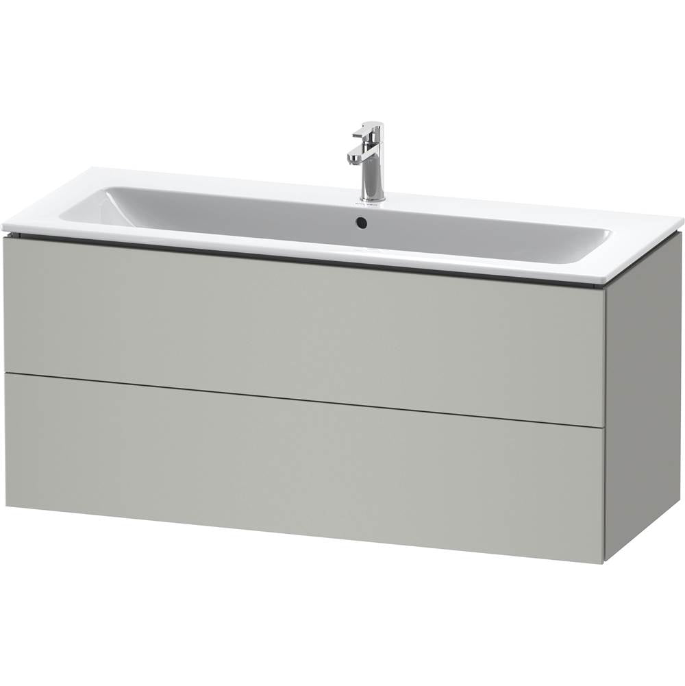 L-Cube Two Drawer Wall-Mount Vanity Unit Concrete Gray