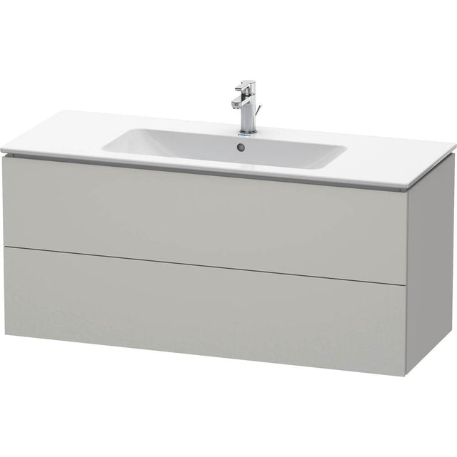 Duravit - L-Cube Two Drawer Wall-Mount Vanity Unit Concrete Gray - Concrete Gray Matte