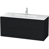 Duravit - L-Cube Two Drawer Wall-Mount Vanity Unit Oak Black - Black Oak
