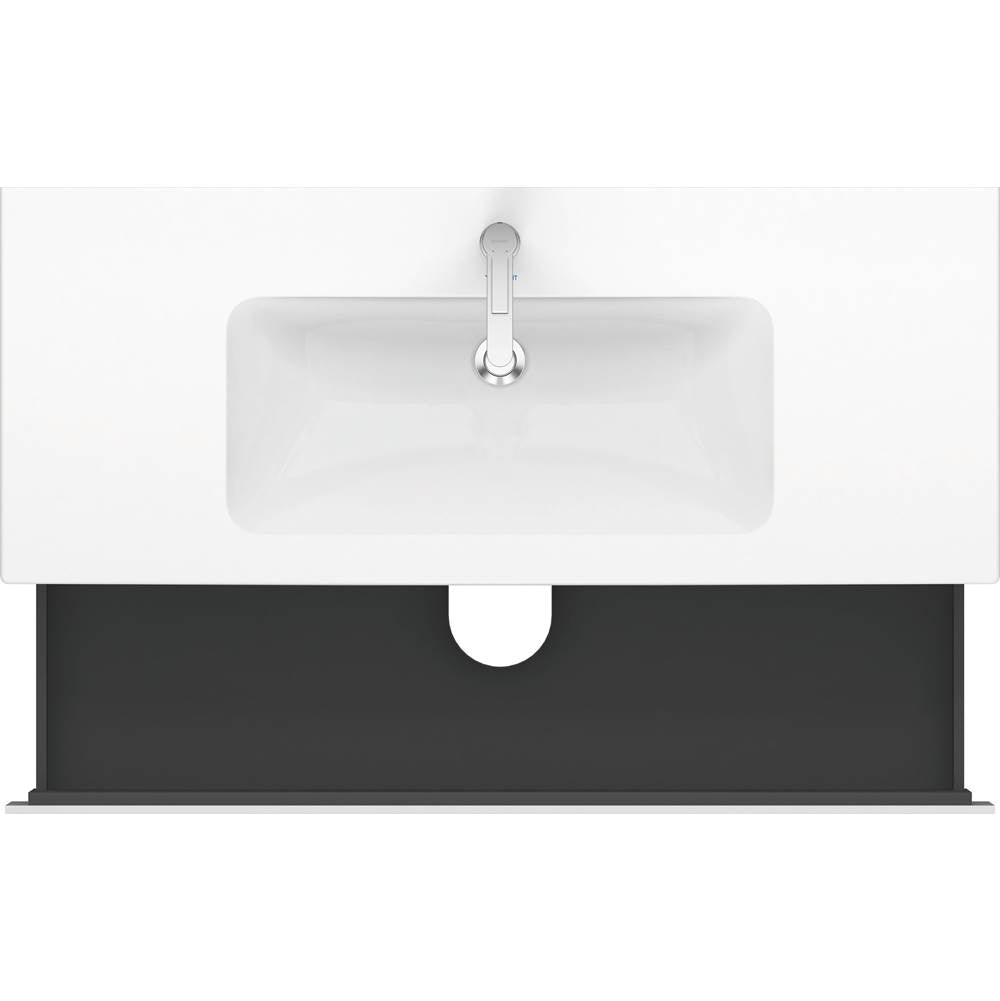 L-Cube Two Drawer Wall-Mount Vanity Unit Concrete Gray