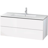 Duravit - L-Cube Two Drawer Wall-Mount Vanity Unit White - White High Gloss