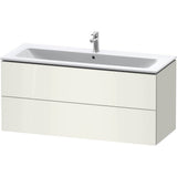 L-Cube Two Drawer Wall-Mount Vanity Unit Concrete Gray