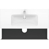 L-Cube Two Drawer Wall-Mount Vanity Unit Concrete Gray