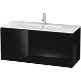 Duravit - L-Cube Two Drawer Wall-Mount Vanity Unit Black - Black High Gloss