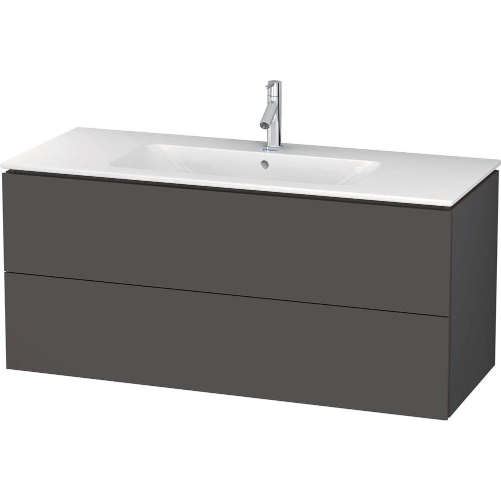Duravit - L-Cube Two Drawer Wall-Mount Vanity Unit Graphite - Graphite Matte