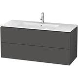 Duravit - L-Cube Two Drawer Wall-Mount Vanity Unit Graphite - Graphite Matte