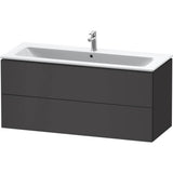 L-Cube Two Drawer Wall-Mount Vanity Unit Concrete Gray