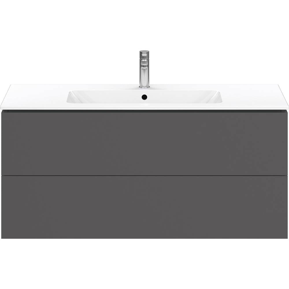 L-Cube Two Drawer Wall-Mount Vanity Unit Concrete Gray