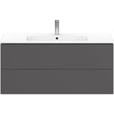L-Cube Two Drawer Wall-Mount Vanity Unit Concrete Gray