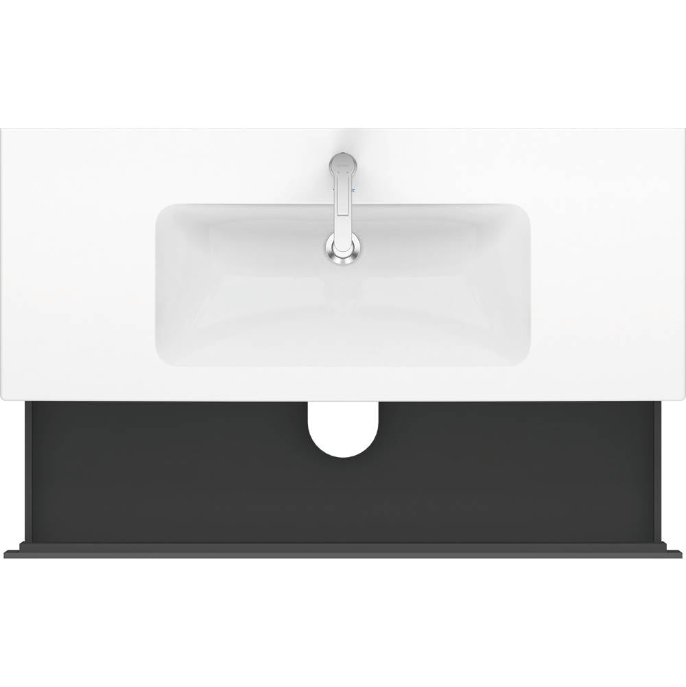 L-Cube Two Drawer Wall-Mount Vanity Unit Concrete Gray