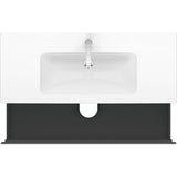 L-Cube Two Drawer Wall-Mount Vanity Unit Concrete Gray