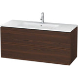 Duravit - L-Cube Two Drawer Wall-Mount Vanity Unit Walnut Brushed - Walnut Brushed