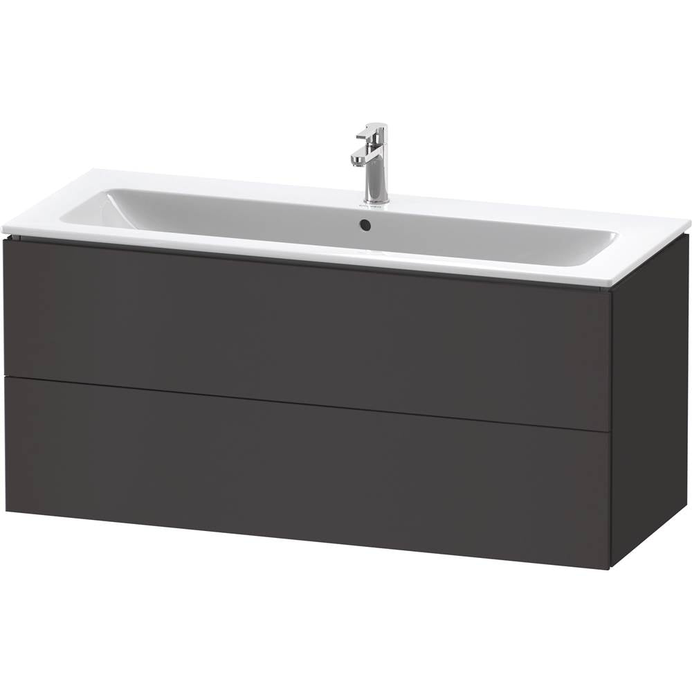 L-Cube Two Drawer Wall-Mount Vanity Unit Concrete Gray