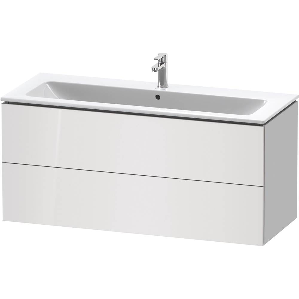 L-Cube Two Drawer Wall-Mount Vanity Unit Concrete Gray