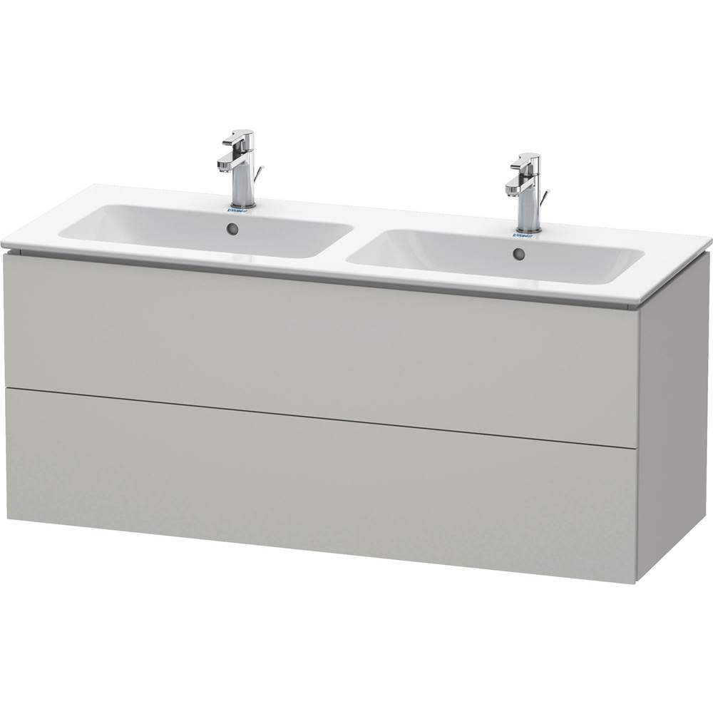 Duravit - L-Cube Two Drawer Wall-Mount Vanity Unit Concrete Gray - Concrete Gray Matte