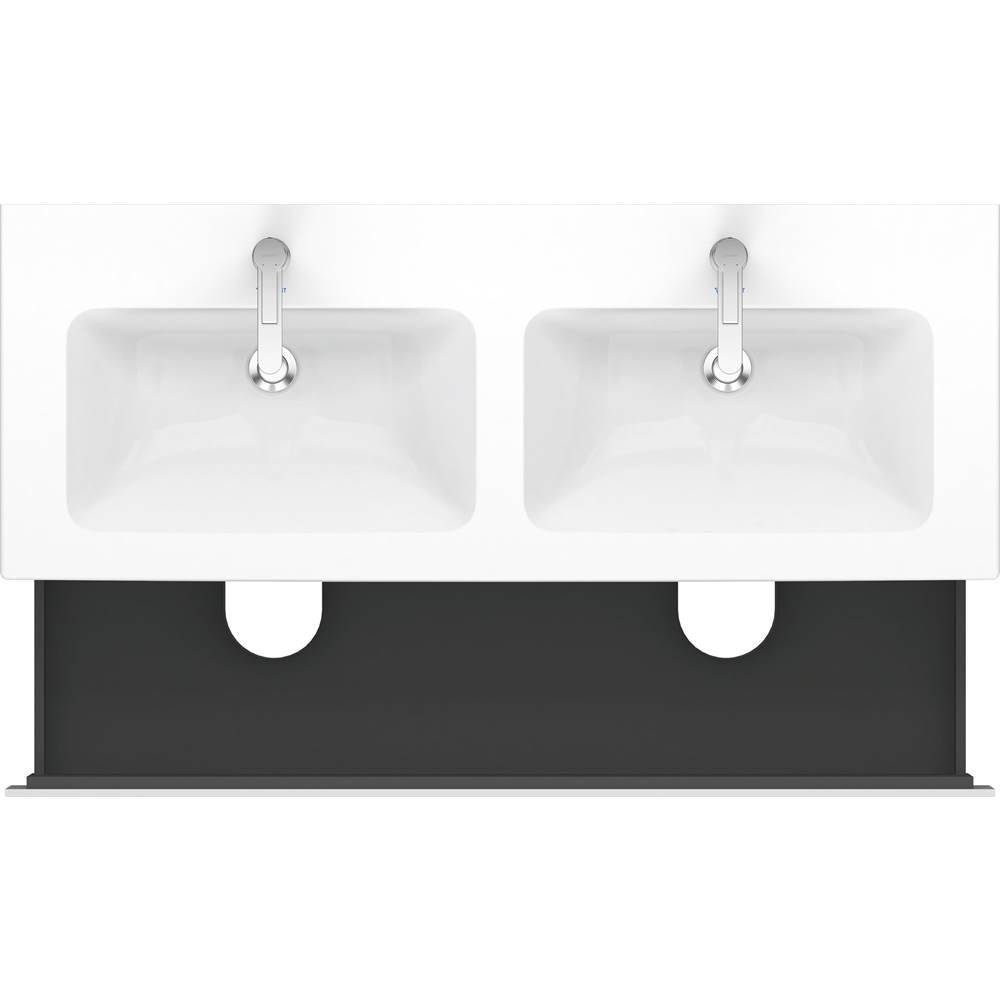 L-Cube Two Drawer Wall-Mount Vanity Unit Concrete Gray