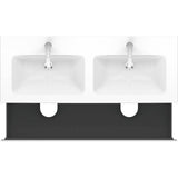 L-Cube Two Drawer Wall-Mount Vanity Unit Concrete Gray