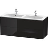 Duravit - L-Cube Two Drawer Wall-Mount Vanity Unit Black - Black High Gloss