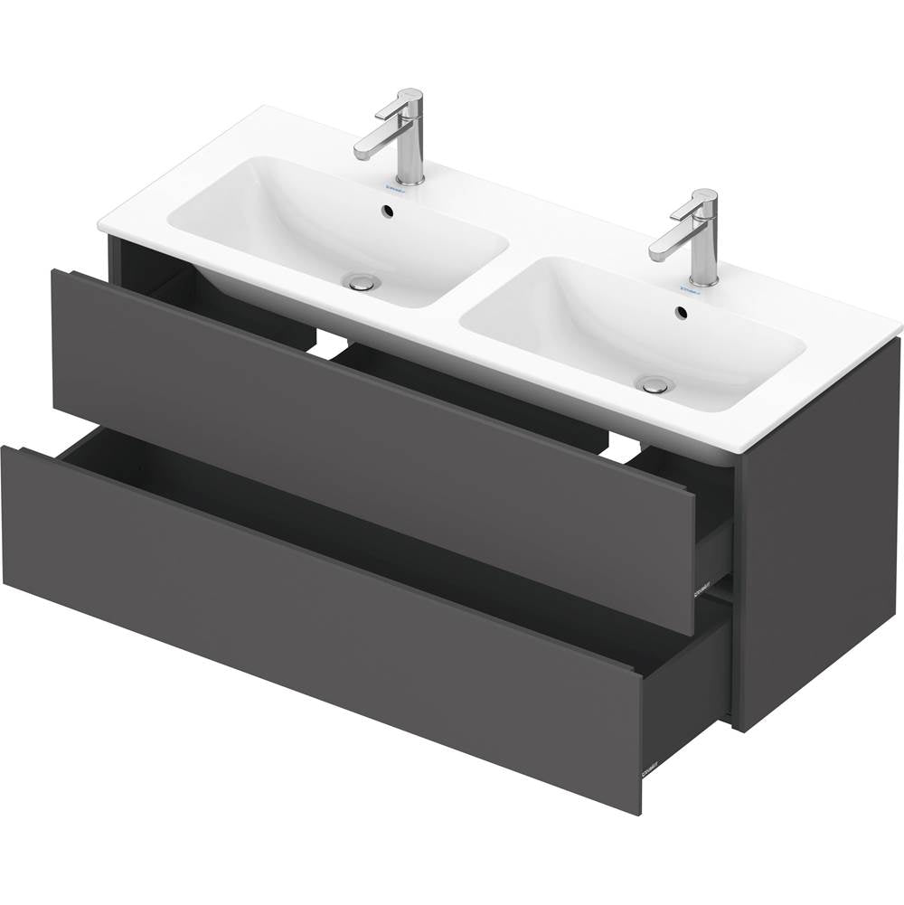 L-Cube Two Drawer Wall-Mount Vanity Unit Concrete Gray