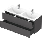 L-Cube Two Drawer Wall-Mount Vanity Unit Concrete Gray