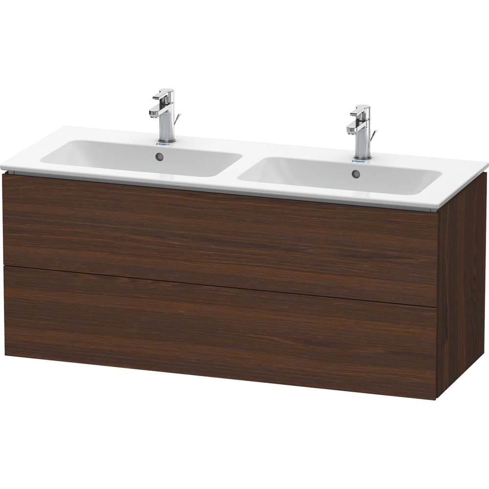 Duravit - L-Cube Two Drawer Wall-Mount Vanity Unit Walnut Brushed - Walnut Brushed