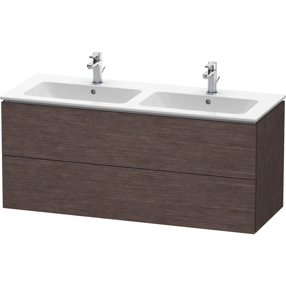 Duravit - L-Cube Two Drawer Wall-Mount Vanity Unit Dark Brushed Oak - Dark Brushed Oak