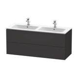 Duravit - L-Cube Two Drawer Wall-Mount Vanity Unit Graphite - Graphite Super Matte