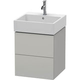 Duravit - L-Cube Two Drawer Wall-Mount Vanity Unit Concrete Gray - Concrete Gray Matte