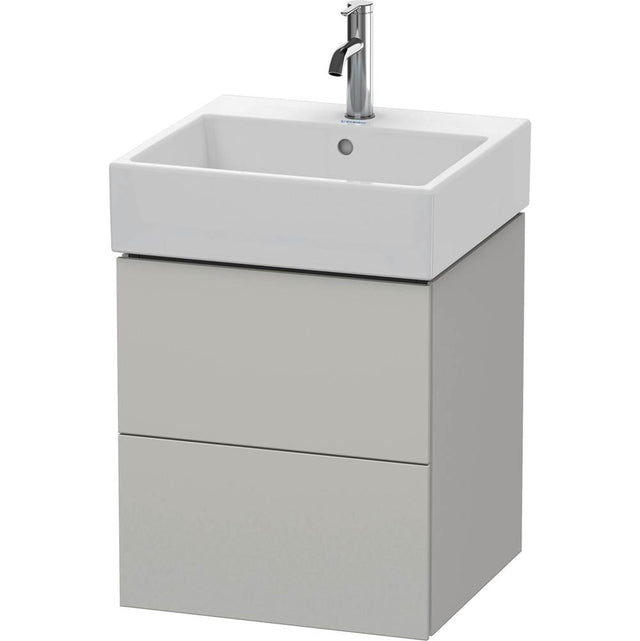 Duravit - L-Cube Two Drawer Wall-Mount Vanity Unit Concrete Gray - Concrete Gray Matte