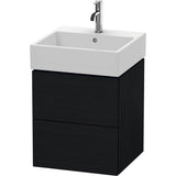 Duravit - L-Cube Two Drawer Wall-Mount Vanity Unit Oak Black - Black Oak